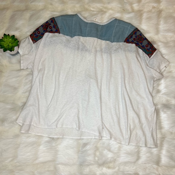 Free People | We The Free Statement Sleeve Oversized Baseball Tee Large - Picture 8 of 10